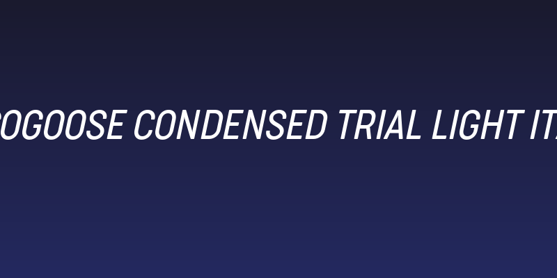 Cocogoose Condensed Trial Light Italic Social Header