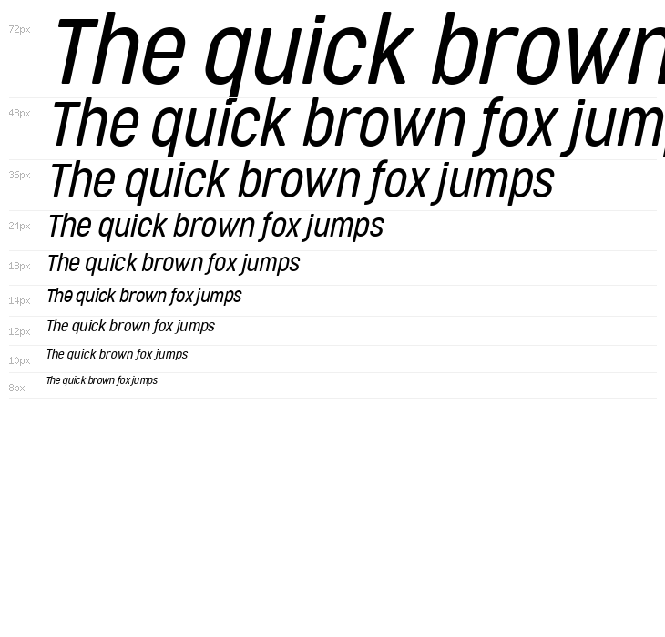 Cocogoose Condensed Trial Light Italic Waterfall