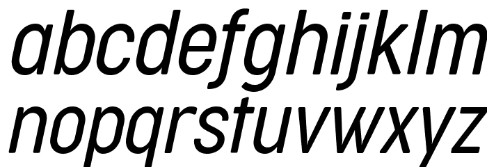 Cocogoose Condensed Trial Light Italic Font LOWERCASE
