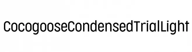 Cocogoose Condensed Trial Light  Frei Schriftart Herunterladen