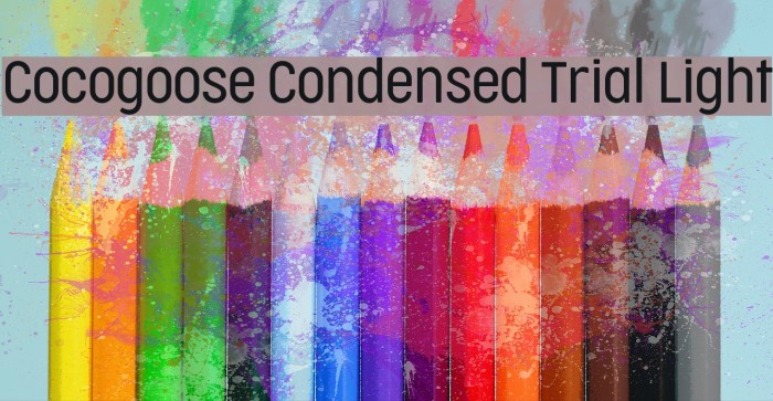 Cocogoose Condensed Trial Light Font examples