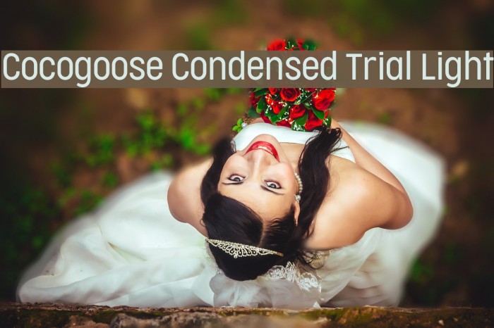 Cocogoose Condensed Trial Light Font examples