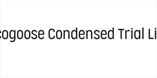 Cocogoose Condensed Trial Light Logo