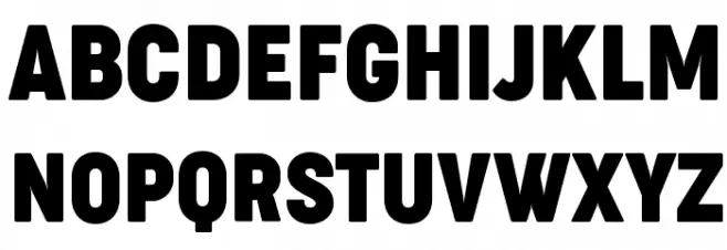 Cocogoose Condensed Trial Regular Шрифта ВЕРХНИЙ