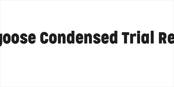 Cocogoose Condensed Trial Regular Logo