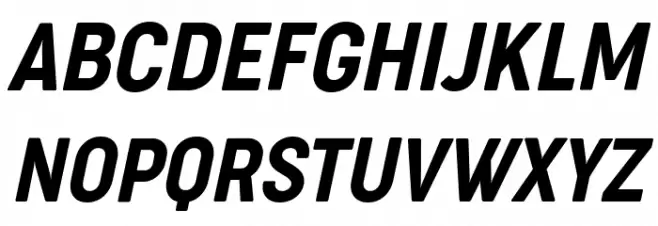 Cocogoose Condensed Trial Semilight Italic Font Litere mari