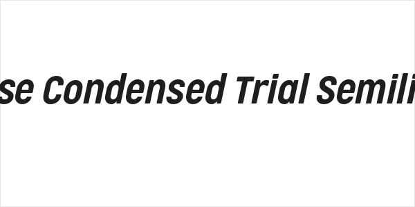 Cocogoose Condensed Trial Semilight Italic Logo