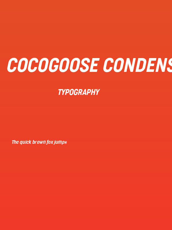 Cocogoose Condensed Trial Semilight Italic Poster