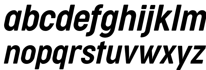 Cocogoose Condensed Trial Semilight Italic Schriftart Kleinbuchstaben