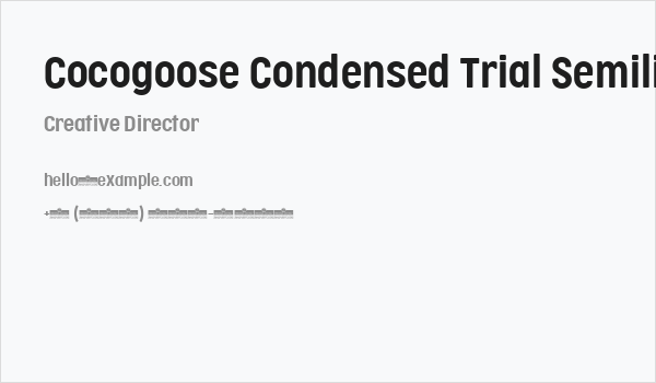 Cocogoose Condensed Trial Semilight Business Card