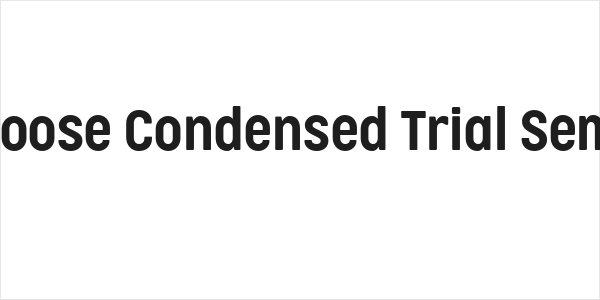 Cocogoose Condensed Trial Semilight Logo