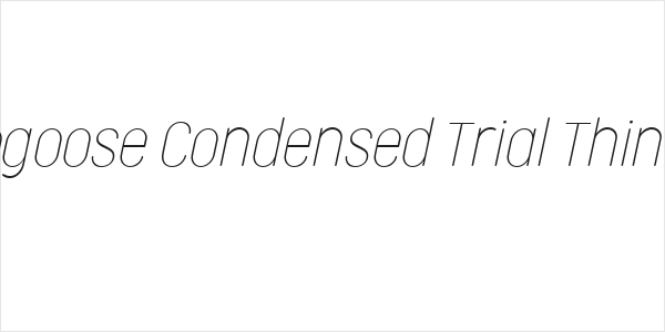 Cocogoose Condensed Trial Thin Italic Logo