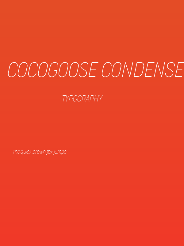 Cocogoose Condensed Trial Thin Italic Poster