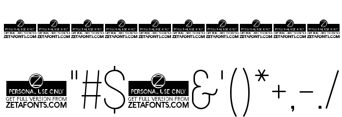 Cocogoose Condensed Trial Thin Font OTHER CHARS