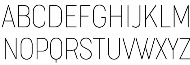 Cocogoose Condensed Trial Thin フォント 大文字