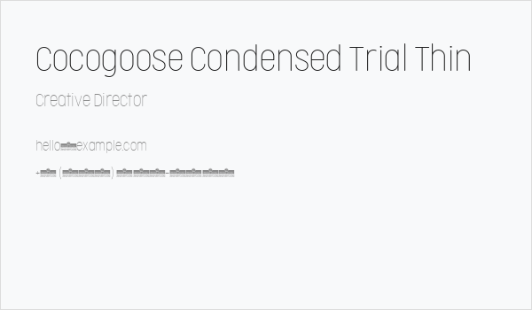 Cocogoose Condensed Trial Thin Business Card