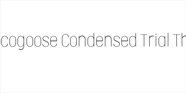 Cocogoose Condensed Trial Thin Logo