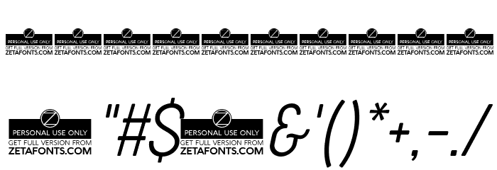 Cocogoose Condensed Trial UltraLight Italic Font OTHER CHARS