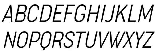 Cocogoose Condensed Trial UltraLight Italic Polices MAJUSCULES
