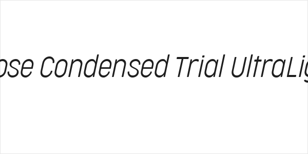 Cocogoose Condensed Trial UltraLight Italic Logo