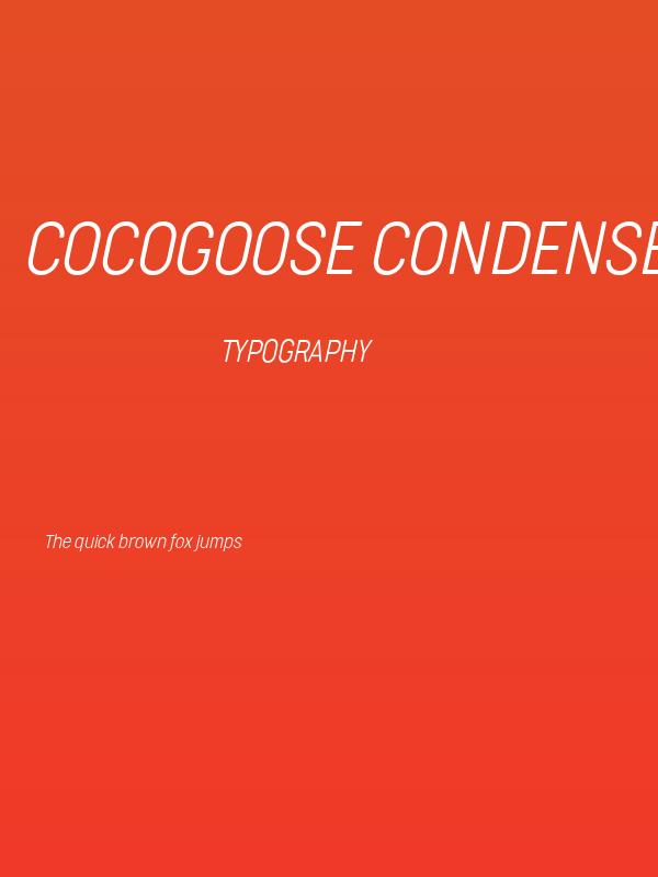 Cocogoose Condensed Trial UltraLight Italic Poster