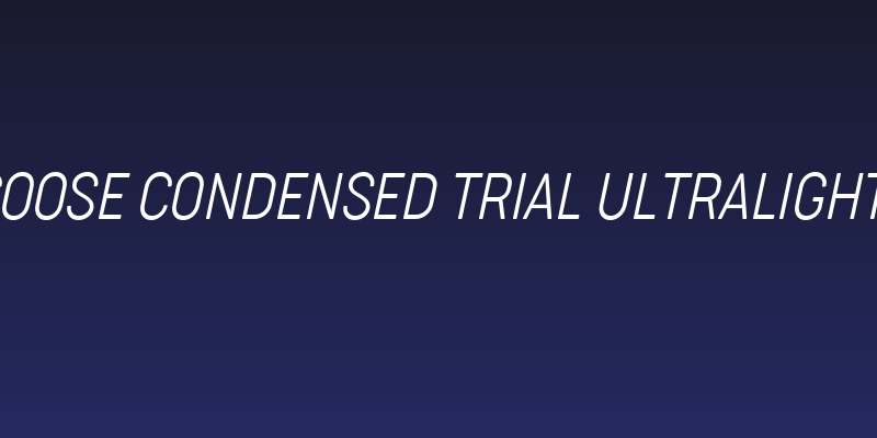 Cocogoose Condensed Trial UltraLight Italic Social Header
