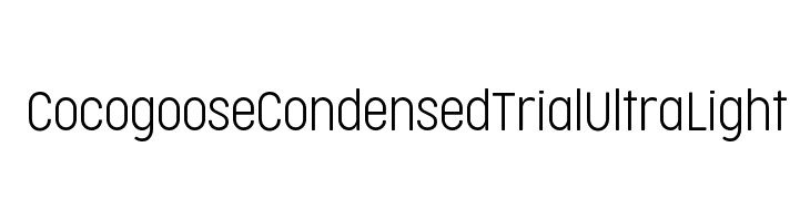 Cocogoose Condensed Trial UltraLight  font caratteri gratis