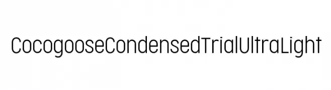 Cocogoose Condensed Trial UltraLight  لخطوط تنزيل