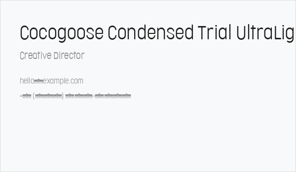Cocogoose Condensed Trial UltraLight Business Card