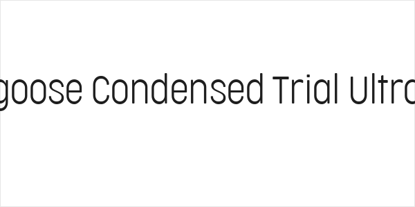 Cocogoose Condensed Trial UltraLight Logo