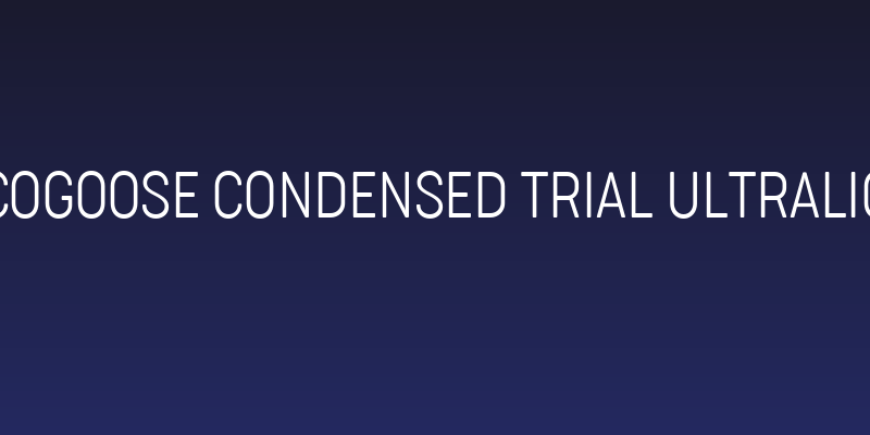 Cocogoose Condensed Trial UltraLight Social Header