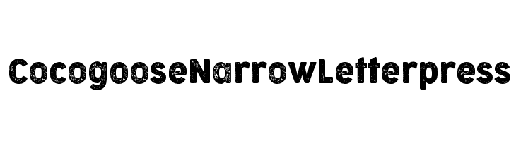 Cocogoose Narrow Letterpress  नि: शुल्क फ़ॉन्ट्स डाउनलोड