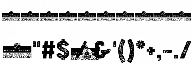 Cocogoose Narrow Letterpress Font OTHER CHARS