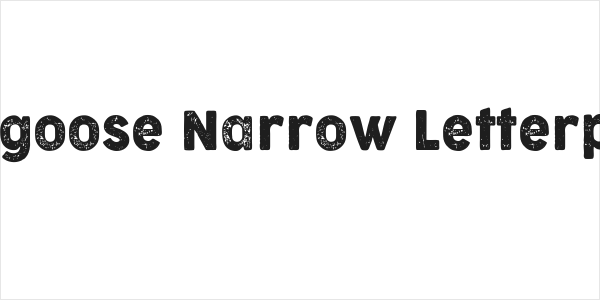 Cocogoose Narrow Letterpress Logo