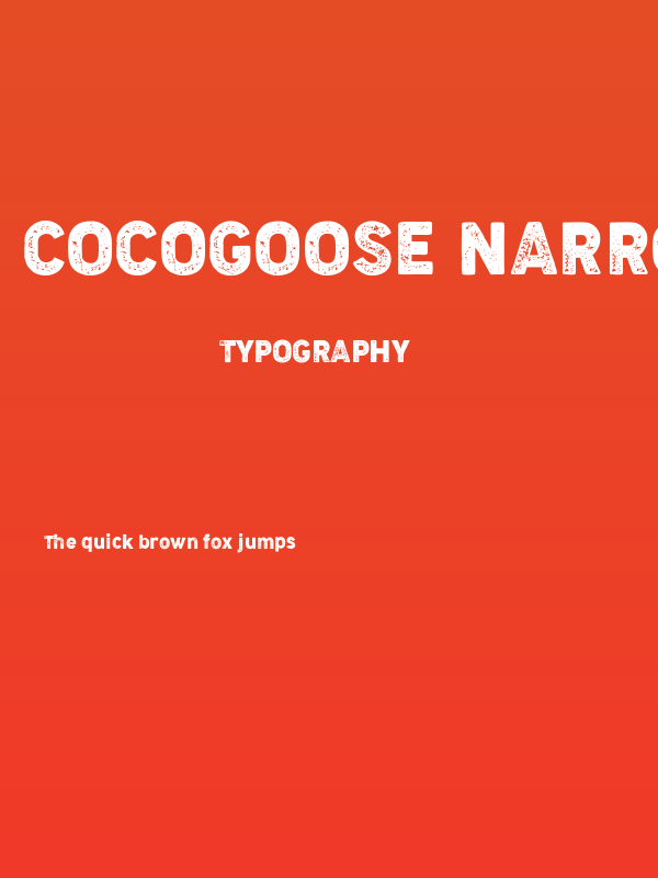 Cocogoose Narrow Letterpress Poster