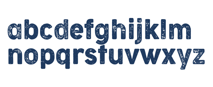 Cocogoose Narrow Letterpress Lowercase