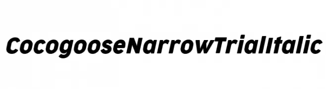 Cocogoose Narrow Trial Italic  لخطوط تنزيل