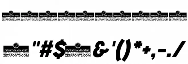 Cocogoose Narrow Trial Italic Font OTHER CHARS