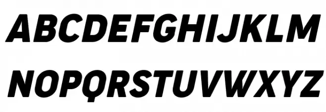 Cocogoose Narrow Trial Italic フォント 大文字