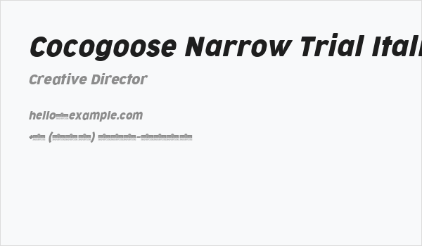 Cocogoose Narrow Trial Italic Business Card