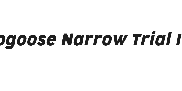Cocogoose Narrow Trial Italic Logo