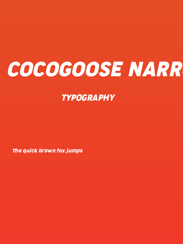 Cocogoose Narrow Trial Italic Poster