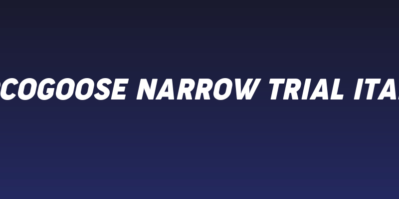 Cocogoose Narrow Trial Italic Social Header
