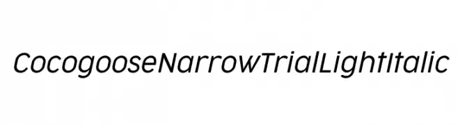Cocogoose Narrow Trial Light Italic  لخطوط تنزيل