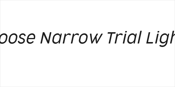 Cocogoose Narrow Trial Light Italic Logo