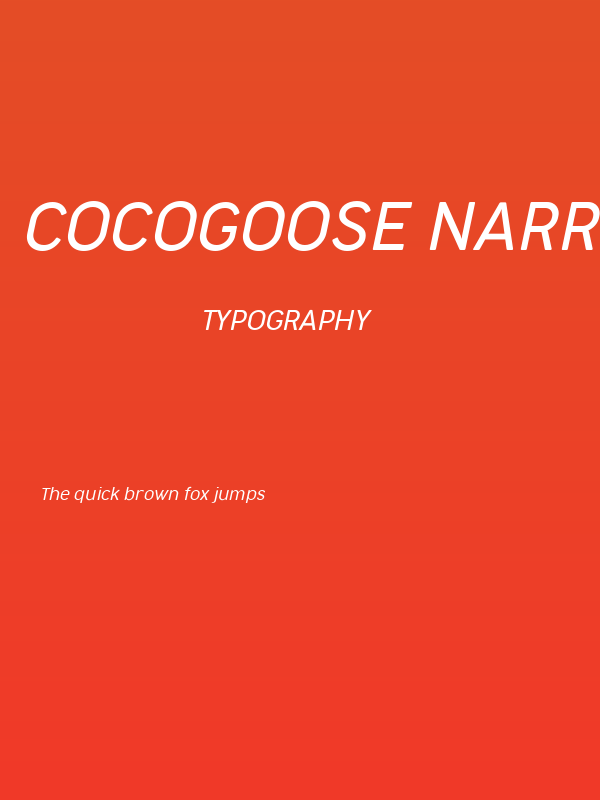 Cocogoose Narrow Trial Light Italic Poster