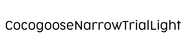 Cocogoose Narrow Trial Light Font