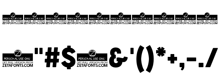 Cocogoose Narrow Trial Regular Font OTHER CHARS
