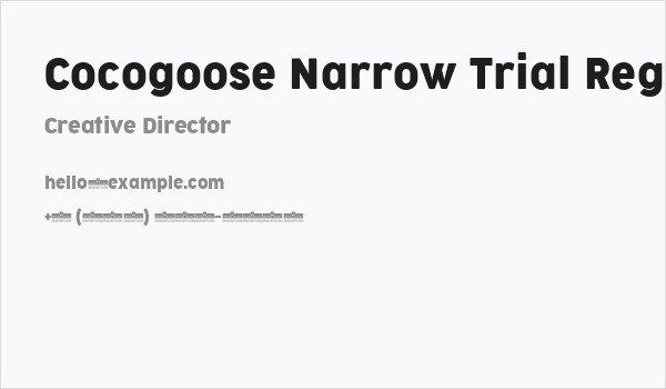 Cocogoose Narrow Trial Regular Business Card