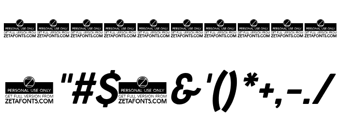 Cocogoose Narrow Trial Semilight Italic Font OTHER CHARS